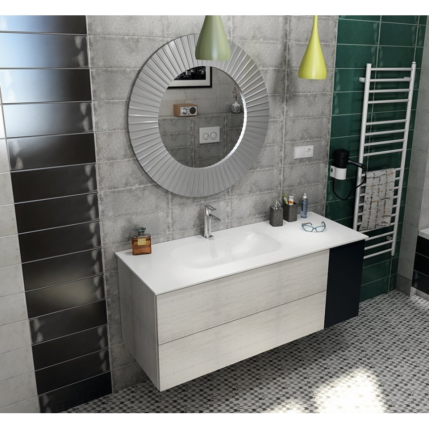 Sapho - Süllyesztett mosdó ROCKSTONE 67x35,5 cm matt fehér