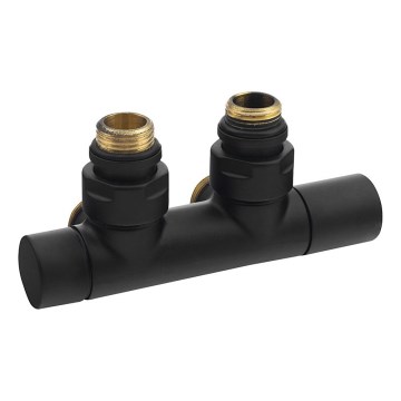 Sapho - TWIN középső csatlakozású szelepkészlet, matt fekete