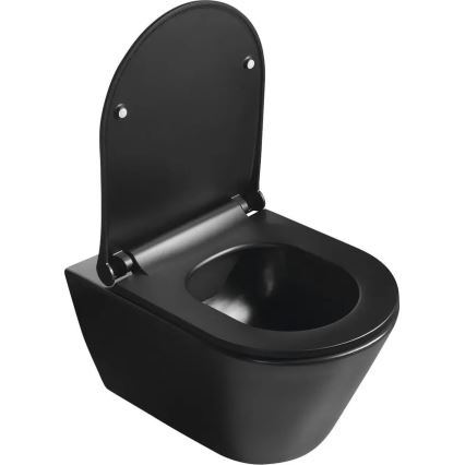 Sapho - WC-ülőke SoftClose AVVA SLIM matt fekete