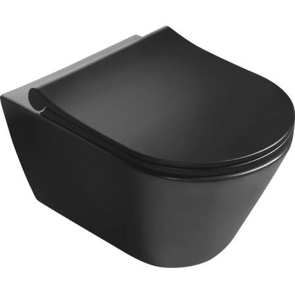 Sapho - WC-ülőke SoftClose AVVA SLIM matt fekete