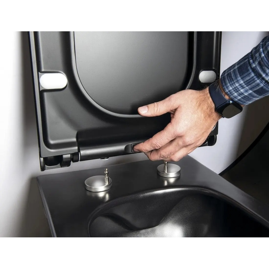 Sapho - WC-ülőke SoftClose AVVA SLIM matt fekete
