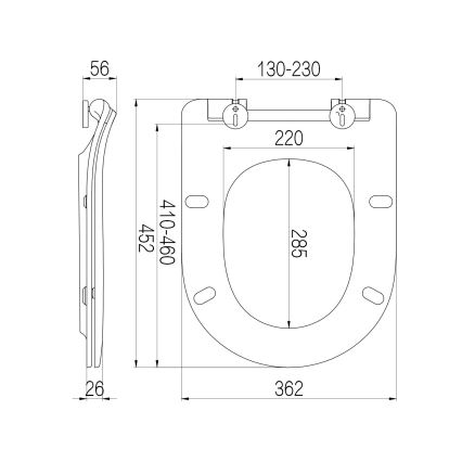 Sapho - WC-ülőke SoftClose EDITA fehér