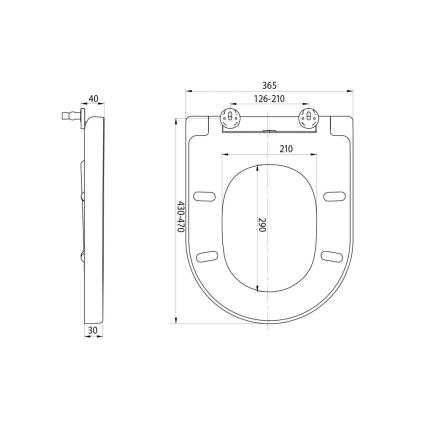 Sapho - WC-ülőke SoftClose TURKU fehér