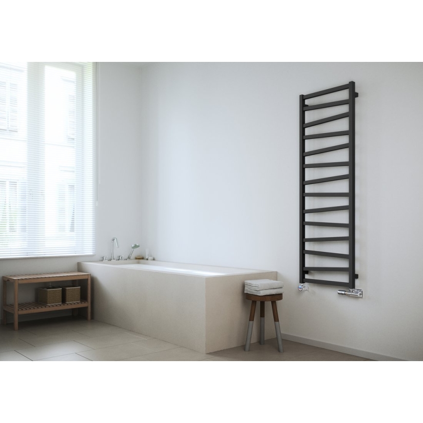 Sapho - ZIG fürdőszobai radiátor 110x50 cm antracit