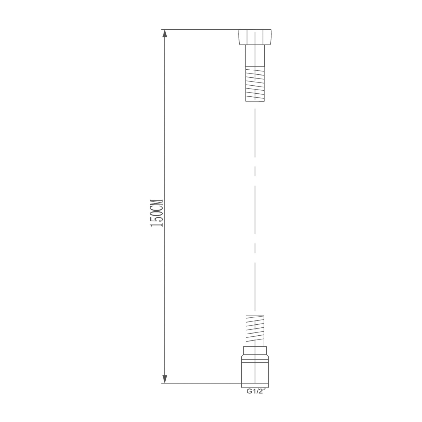 Sapho - Zuhanytömlő SOFTFLEX 150 cm ezüst