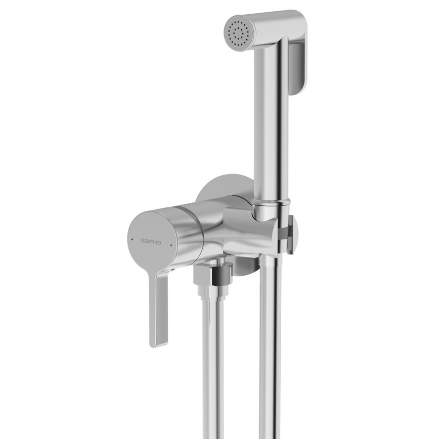 Sapho - Zuhanyzós bidécsap rejtett beépítéshez ICONIC kerek/fényezett króm