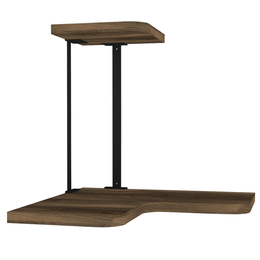 Sarki fali polc AGORA 33,8x38,5 cm barna