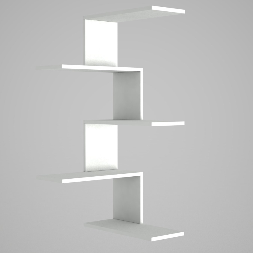 Sarki fali polc CANIKO 109x51,5 cm fehér