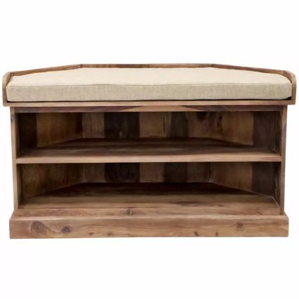 Sarok cipősszekrény RAMI 60x105 cm tömör fa/rózsafa