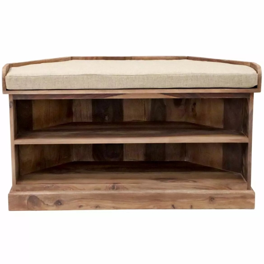 Sarok cipősszekrény RAMI 60x105 cm tömör fa/rózsafa