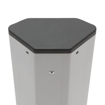 Sarokba szerelhető csatlakozóoszlop 3x230V + 2xUSB-A fekete/ezüst