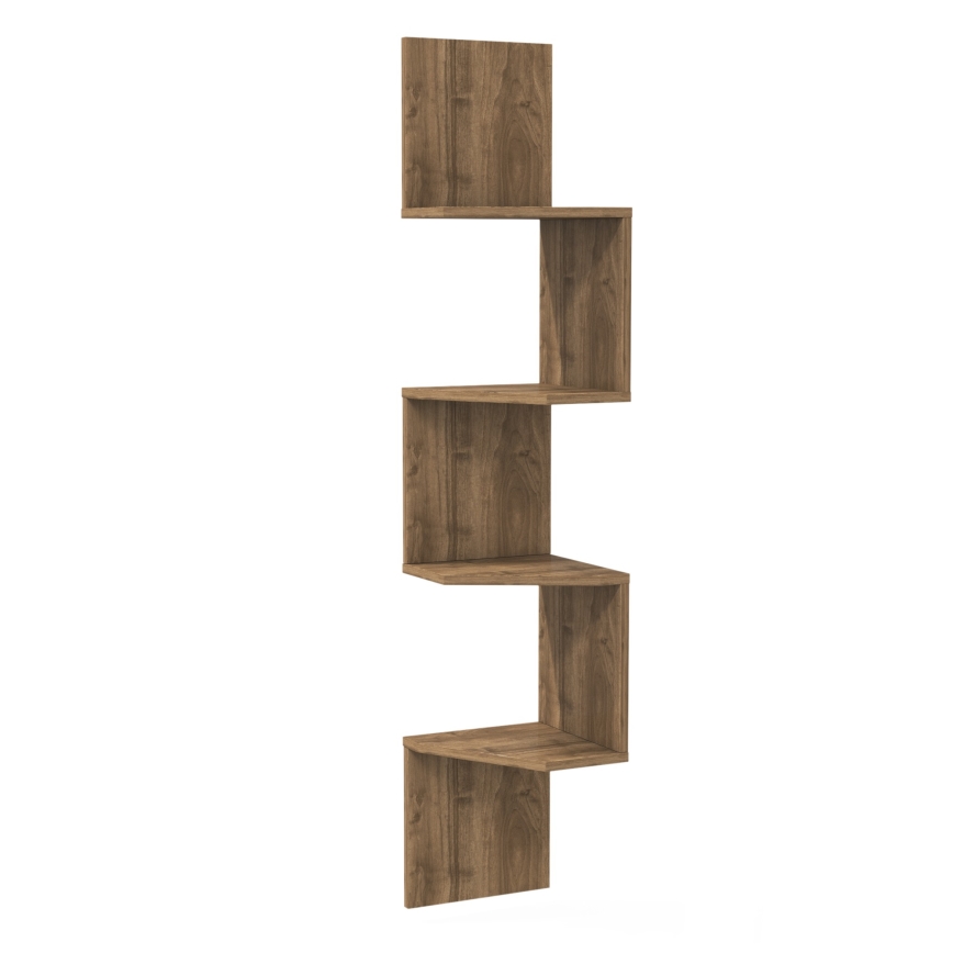 Sarokfalipolc DESALDO 155,2x29,6 cm barna