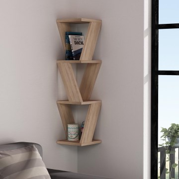 Sarokfalipolc ZENA 85x22 cm barna
