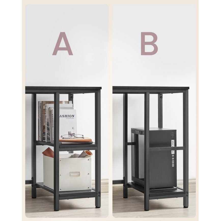 Sarokíróasztal SOLEA fekete