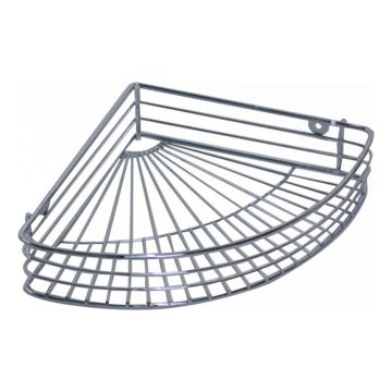 Sarokpolc a zuhanyzóba 22,7x31,5 cm fényes króm