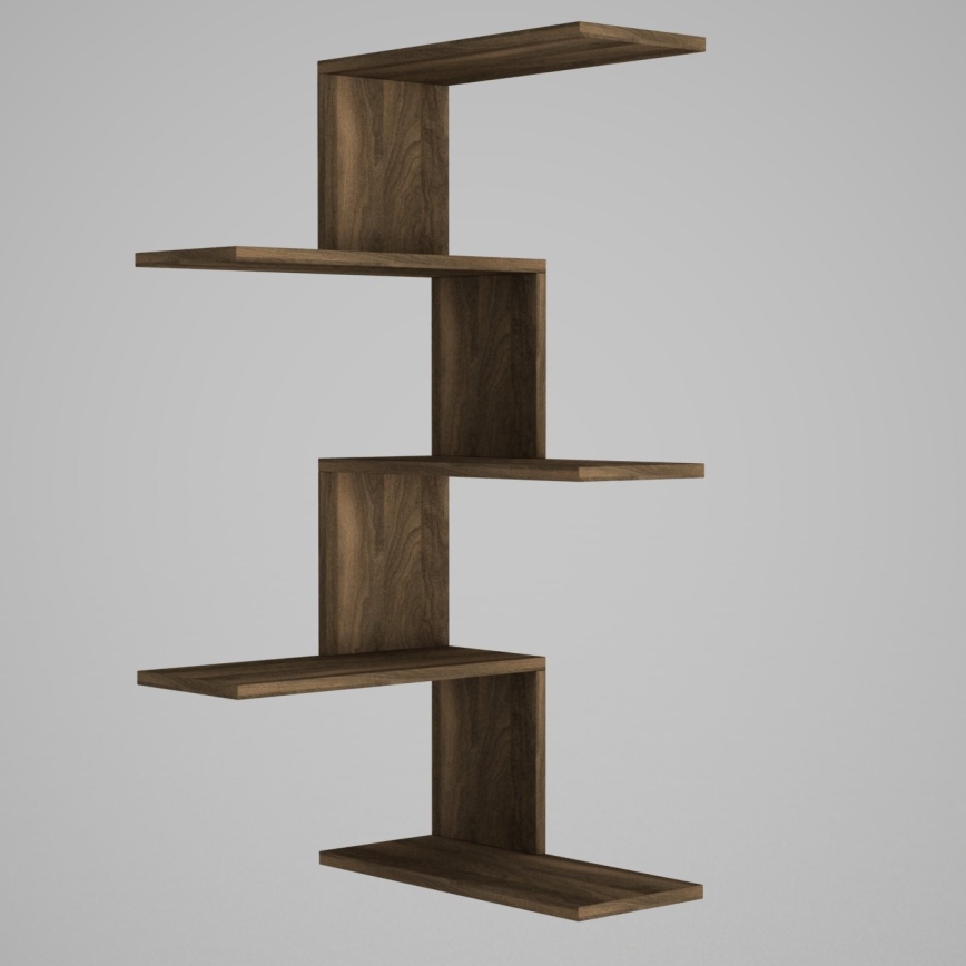 Sarokfalipolc CANIKO 109x51,5 cm barna