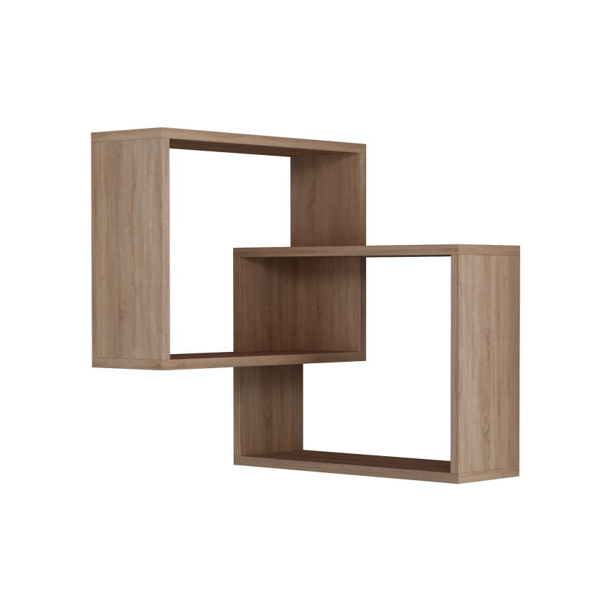 Sarokfalipolc RING 68x68 cm barna