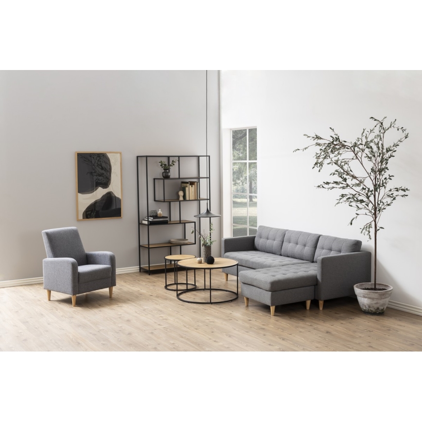 SARON dohányzóasztal tölgy/fekete