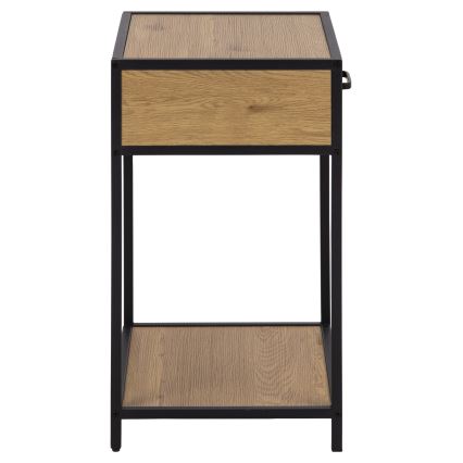 SARON éjjeliszekrény tölgy/fekete