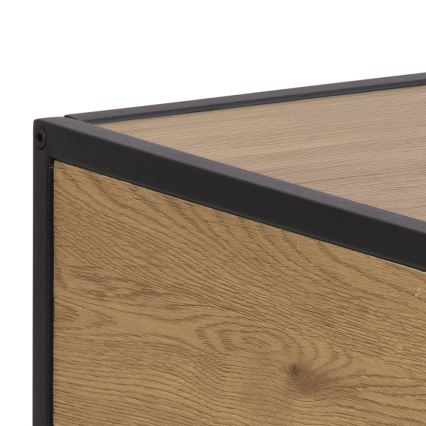 SARON éjjeliszekrény tölgy/fekete