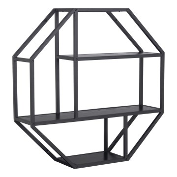 SARON fali polc 77x77 cm fekete