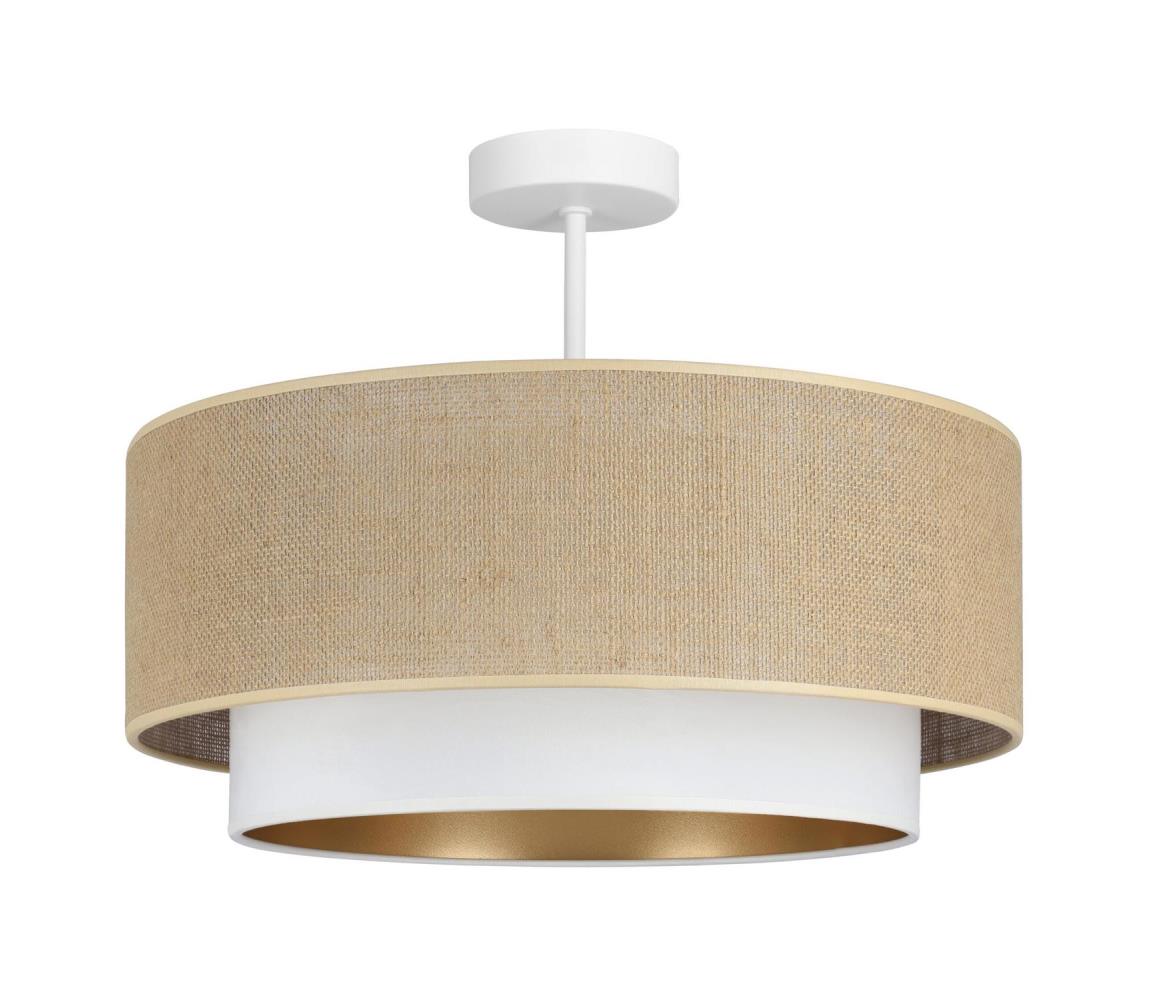 SARTA felületre szerelhető csillár 1xE27/60W/230V fehér/juta H0189