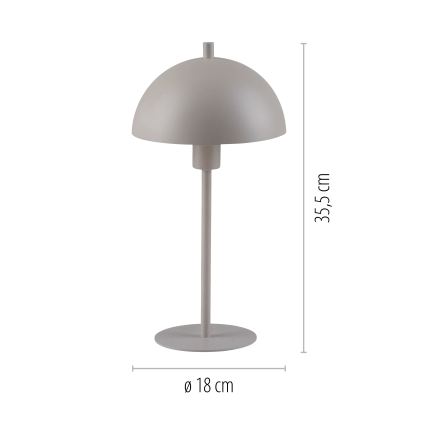Schöner Wohnen 11726-39 - Asztali lámpa ALI 1xE14/15W/230V szürke