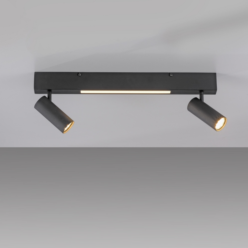 Schöner Wohnen 11793-18 - LED spotlámpa DANTE 2xGU10/10W/230V + LED/7,2W fekete