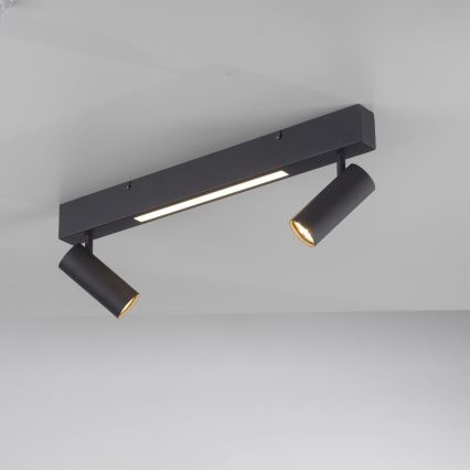 Schöner Wohnen 11793-18 - LED spotlámpa DANTE 2xGU10/10W/230V + LED/7,2W fekete