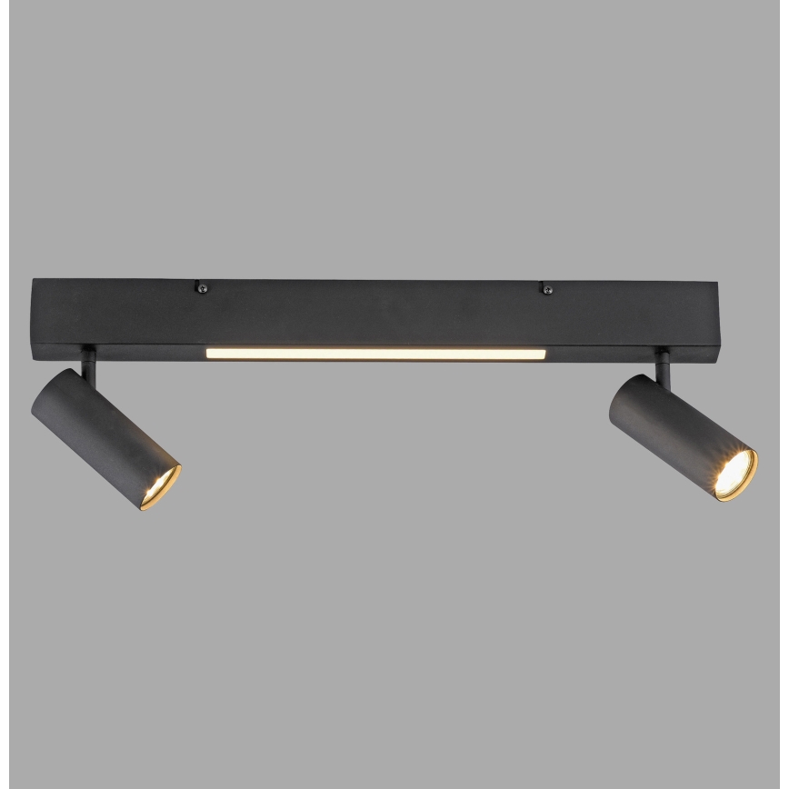 Schöner Wohnen 11793-18 - LED spotlámpa DANTE 2xGU10/10W/230V + LED/7,2W fekete
