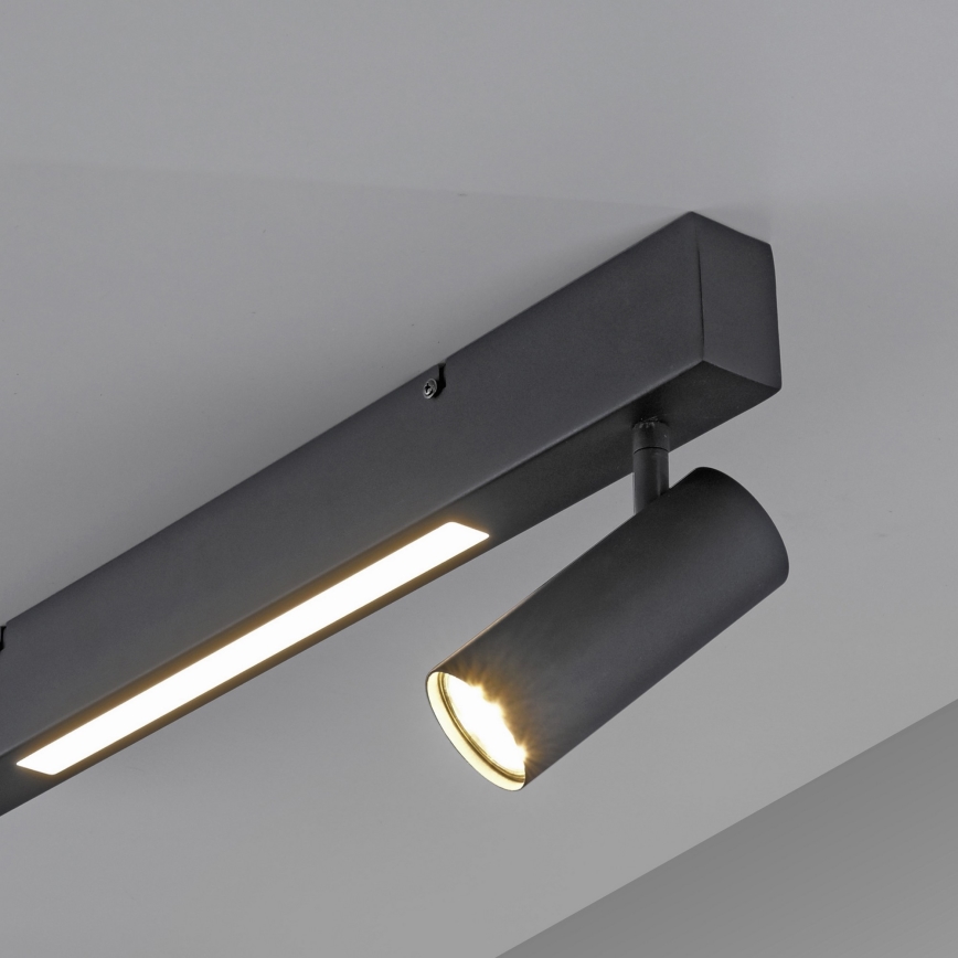 Schöner Wohnen 11793-18 - LED spotlámpa DANTE 2xGU10/10W/230V + LED/7,2W fekete