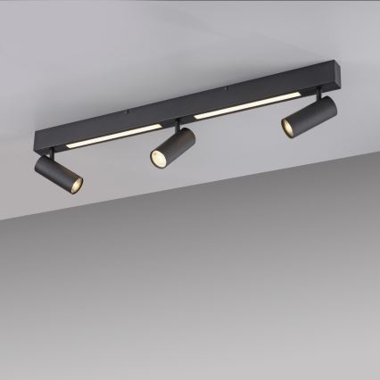 Schöner Wohnen 11794-18 - LED mennyezeti spotlámpa DANTE 3xGU10/10W/230V + LED/14,4W fekete
