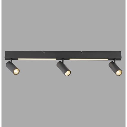 Schöner Wohnen 11794-18 - LED mennyezeti spotlámpa DANTE 3xGU10/10W/230V + LED/14,4W fekete
