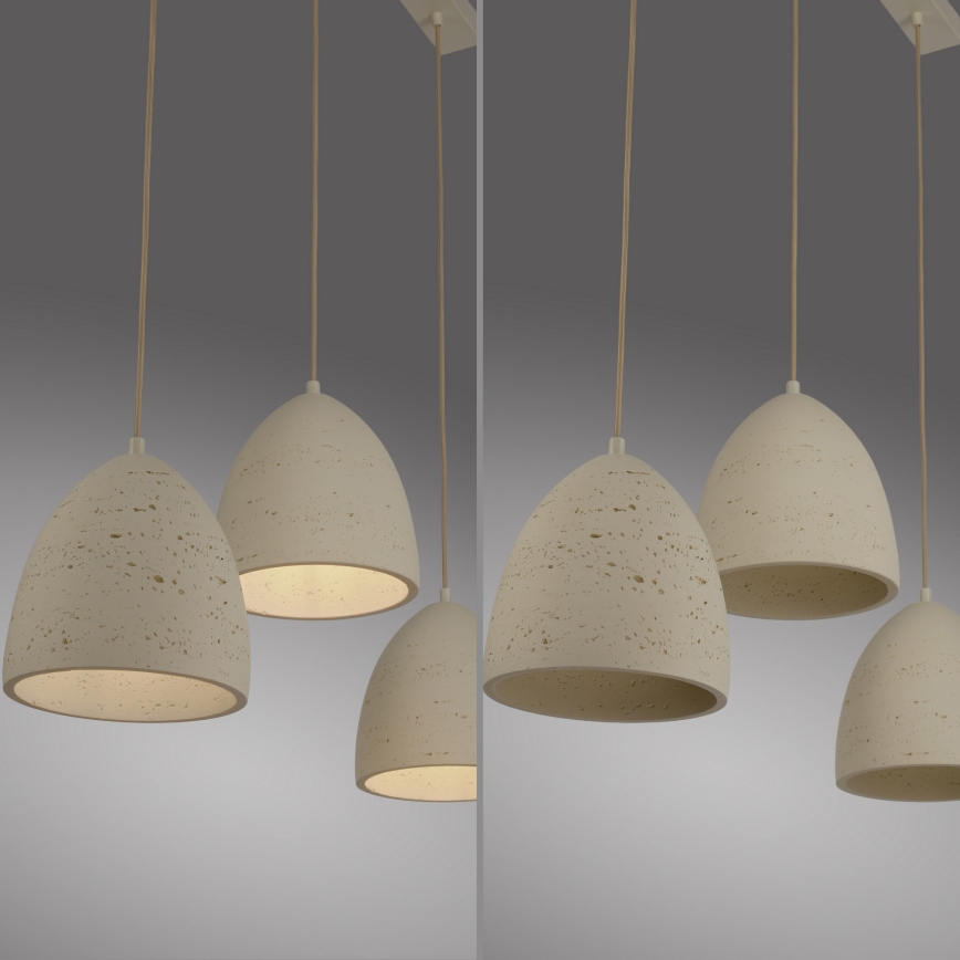 Schöner Wohnen 12541-42 - Kábeles csillár TRAVENTA 3xE27/40W/230V beton