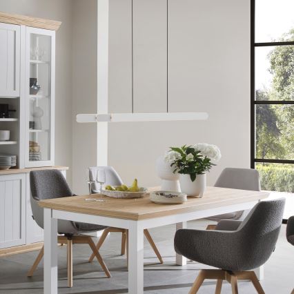 Schöner Wohnen 12577-16 - LED dimmelhető zsinóros csillár ADRIANA ROUND 2xLED/24W/230V 2700/3000/3500/4000/5000K fehér