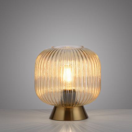 Schöner Wohnen 13573-27 - Asztali lámpa NAMI 1xE27/25W/230V arany/bézs/füstszínű