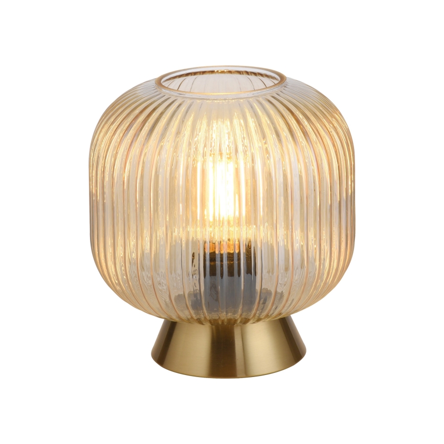 Schöner Wohnen 13573-27 - Asztali lámpa NAMI 1xE27/25W/230V arany/bézs/füstszínű
