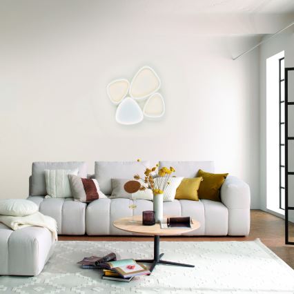 Schöner Wohnen 14038-16 - PEBBLES LED dimmelhető mennyezeti lámpa LED/35,5W/230V fehér