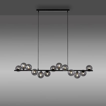 Schöner Wohnen 14504-18 - LED csillár kábellel DUBAI 13xG9/3W/230V fekete/füstszínű