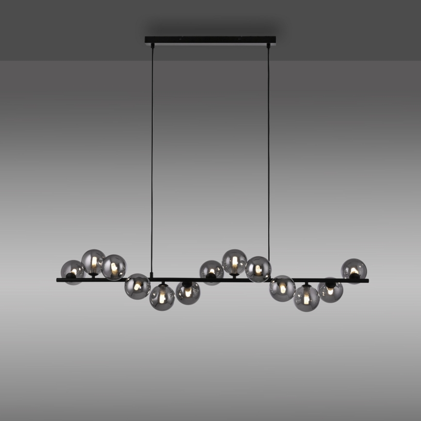 Schöner Wohnen 14504-18 - LED csillár kábelen DUBAI 13xG9/3W/230V 118 m fekete/füstszínű