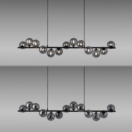 Schöner Wohnen 14504-18 - LED csillár kábelen DUBAI 13xG9/3W/230V 118 m fekete/füstszínű