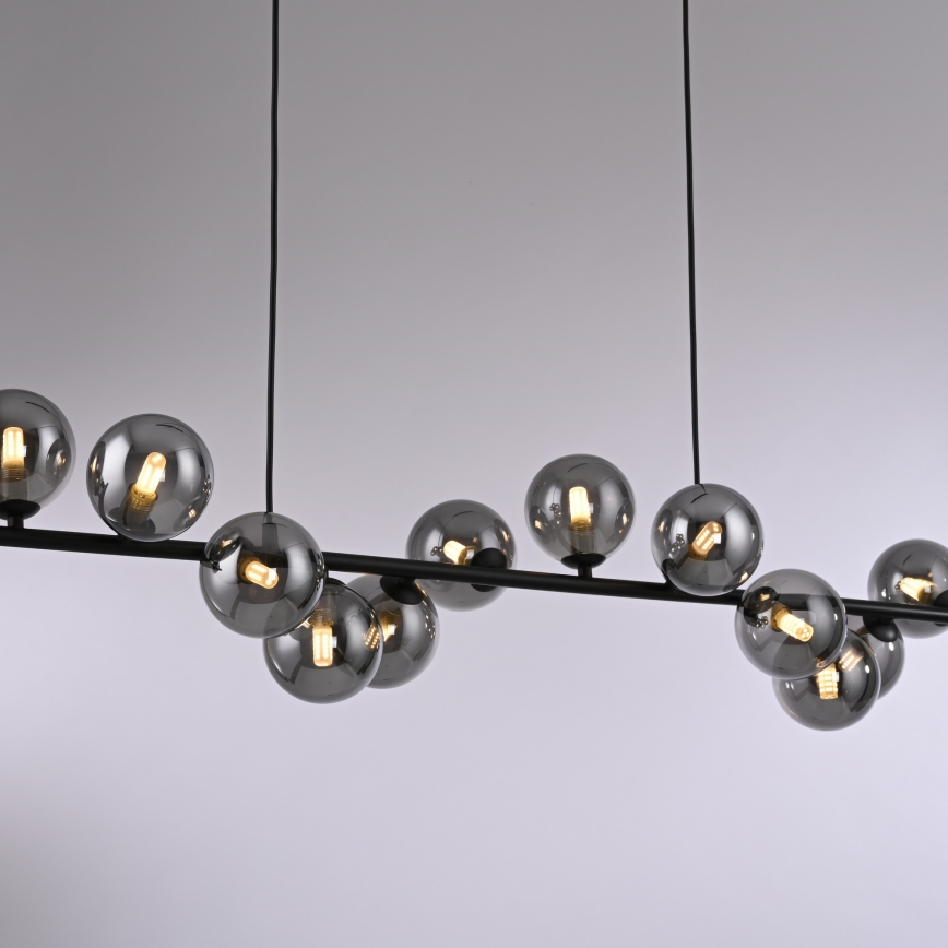Schöner Wohnen 14504-18 - LED csillár kábelen DUBAI 13xG9/3W/230V 118 m fekete/füstszínű