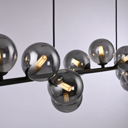 Schöner Wohnen 14504-18 - LED csillár kábelen DUBAI 13xG9/3W/230V 118 m fekete/füstszínű
