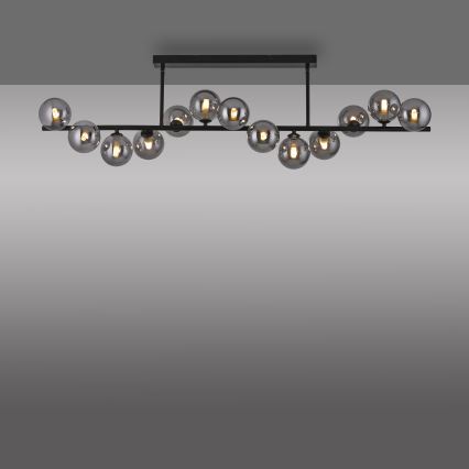 Schöner Wohnen 14505-18 - LED csillár rúdon DUBAI 13xG9/3W/230V fekete/füstszínű