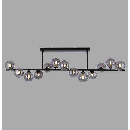 Schöner Wohnen 14505-18 - LED csillár rúdon DUBAI 13xG9/3W/230V fekete/füstszínű