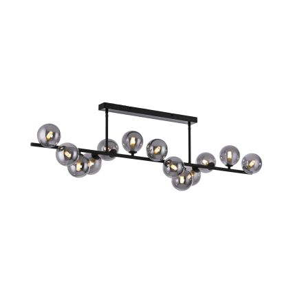 Schöner Wohnen 14505-18 - LED csillár rúdon DUBAI 13xG9/3W/230V fekete/füstszínű