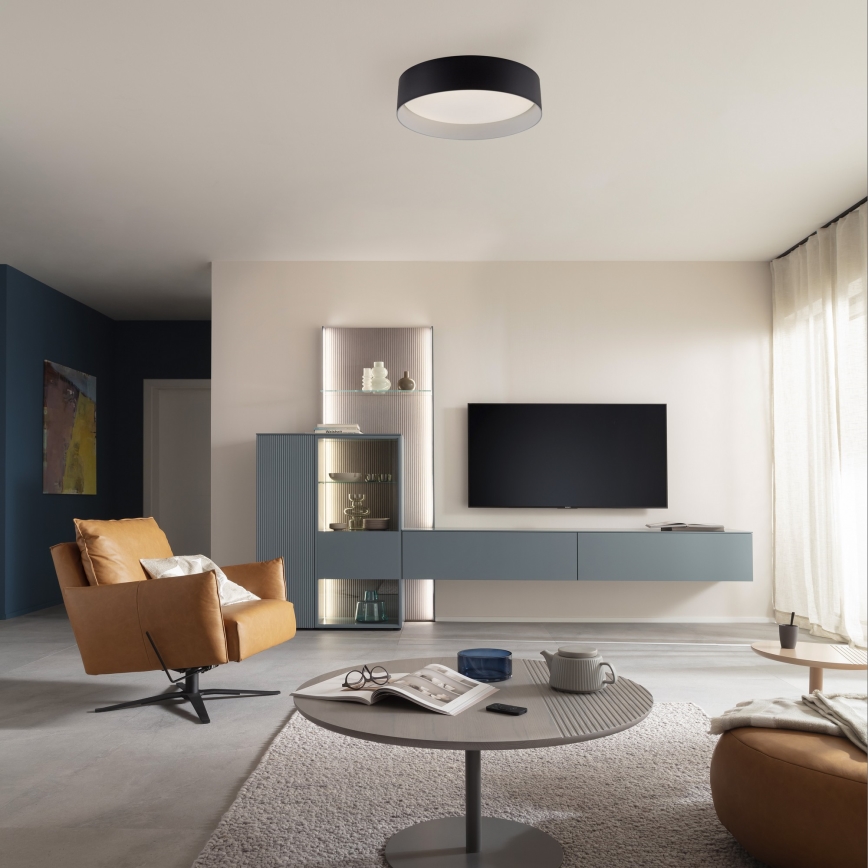 Schöner Wohnen 14593-18 - TAVOLI LED fényerőszabályozható mennyezeti lámpatest LED/10W/230V 2700-6500K Ø 28,5 cm fekete + távirányító