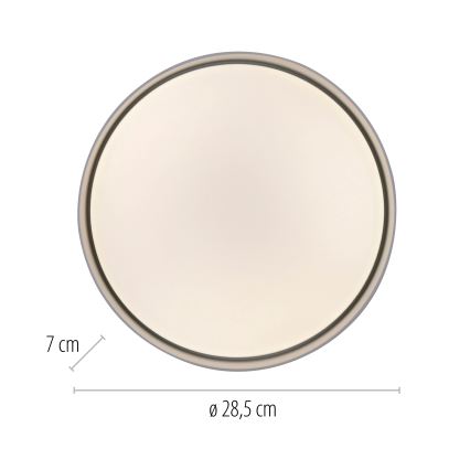 Schöner Wohnen 14593-18 - TAVOLI LED fényerőszabályozható mennyezeti lámpatest LED/10W/230V 2700-6500K Ø 28,5 cm fekete + távirányító