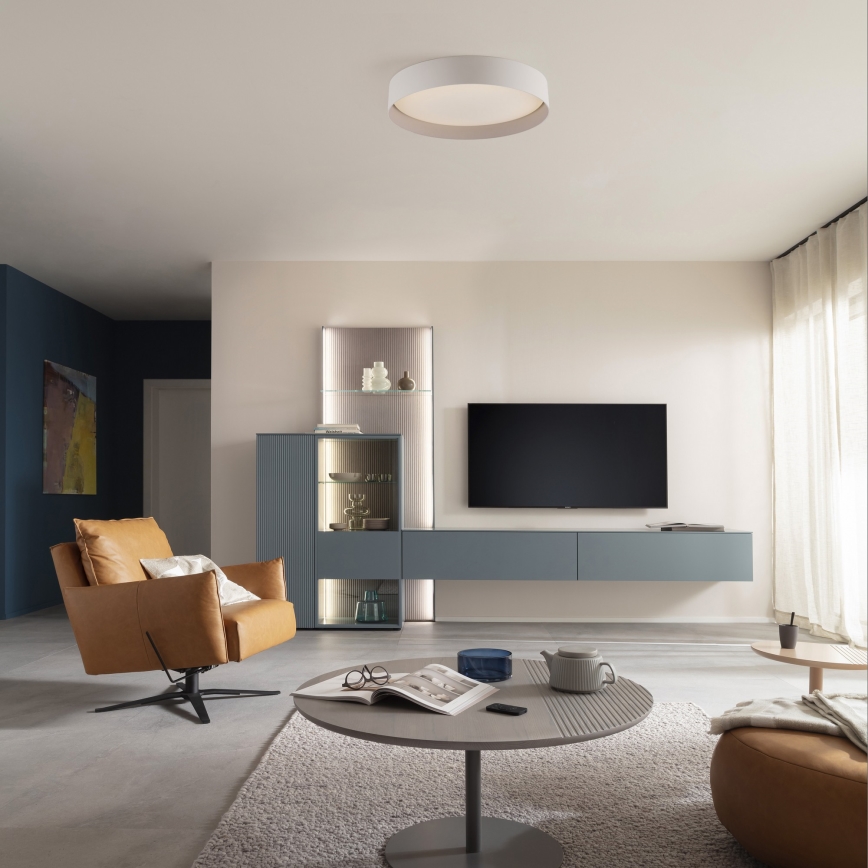Schöner Wohnen 14594-39 - dimmelhető mennyezeti LED lámpa TAVOLI LED/20W/230V 2700-6500K átm. 39 cm szürke + távirányító