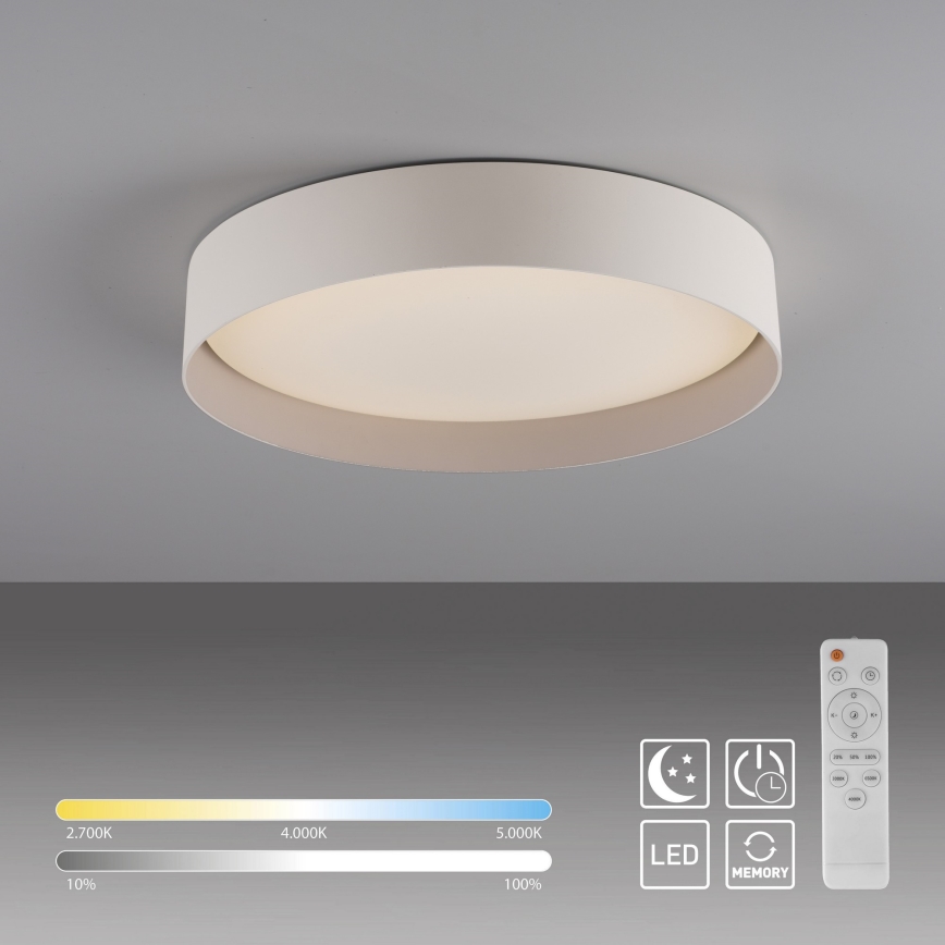 Schöner Wohnen 14594-39 - dimmelhető mennyezeti LED lámpa TAVOLI LED/20W/230V 2700-6500K átm. 39 cm szürke + távirányító